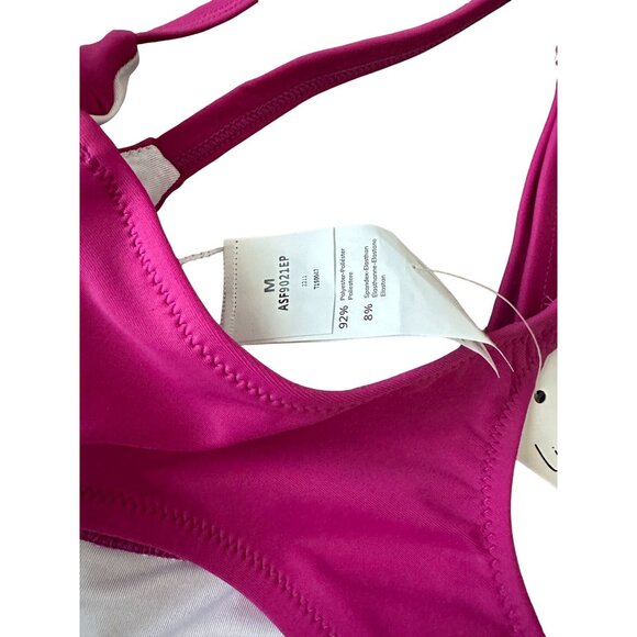 CUPSCHE Fuchsia Knot Bikini Top Size Medium NEW - Picture 4 of 5